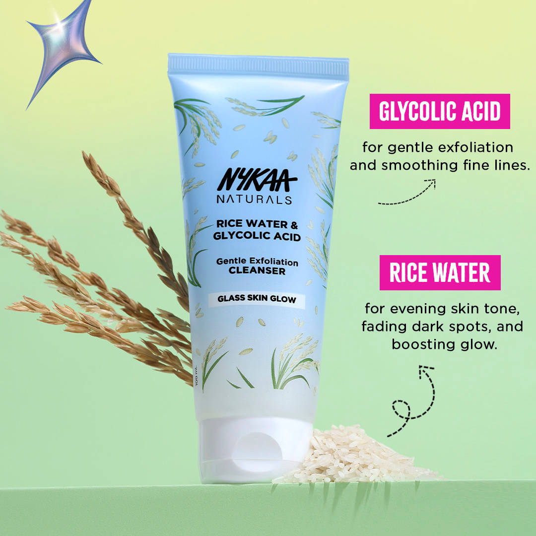 Nykaa Naturals Rice Water Cleanser & Collagen Sheet Mask