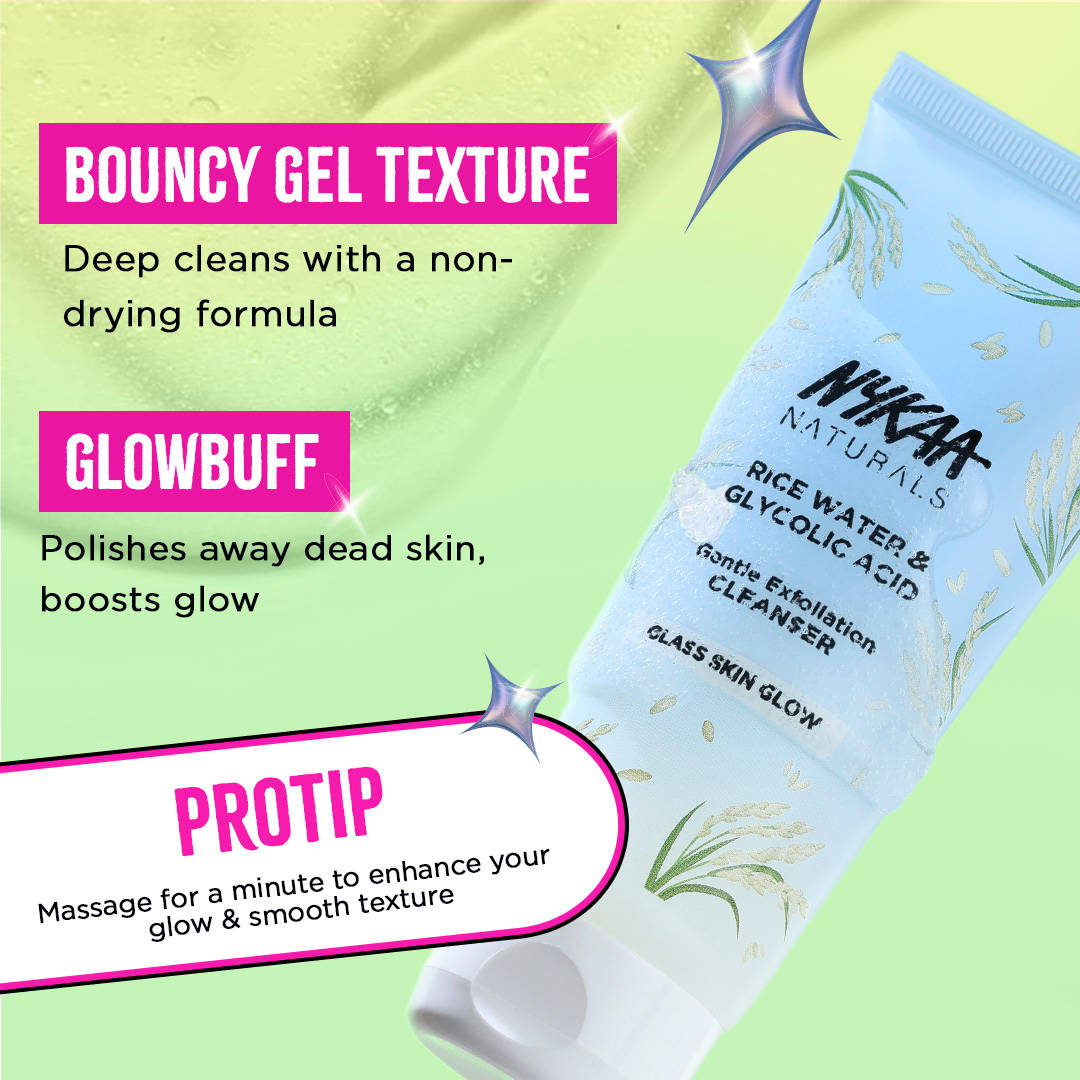 Nykaa Naturals Rice Water Cleanser & Collagen Sheet Mask