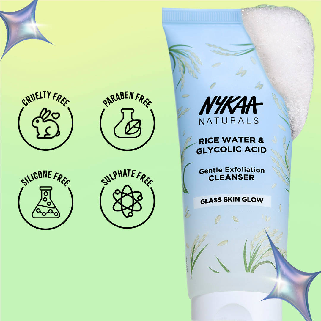 Nykaa Naturals Rice Water Cleanser & Collagen Sheet Mask