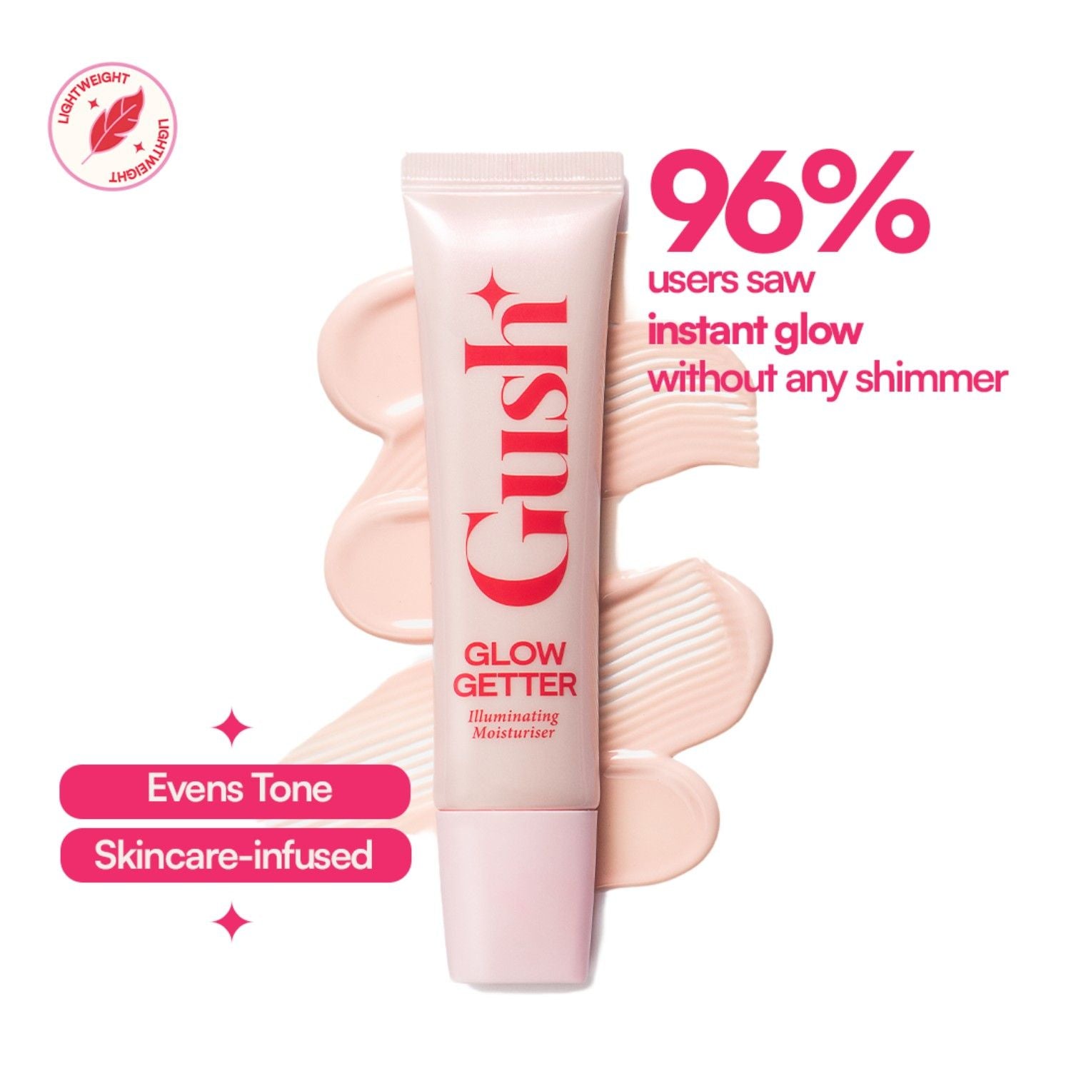 Gush Beauty 3 In 1 Illuminating Moisturizer + Primer + Strobe Cream (30ml)