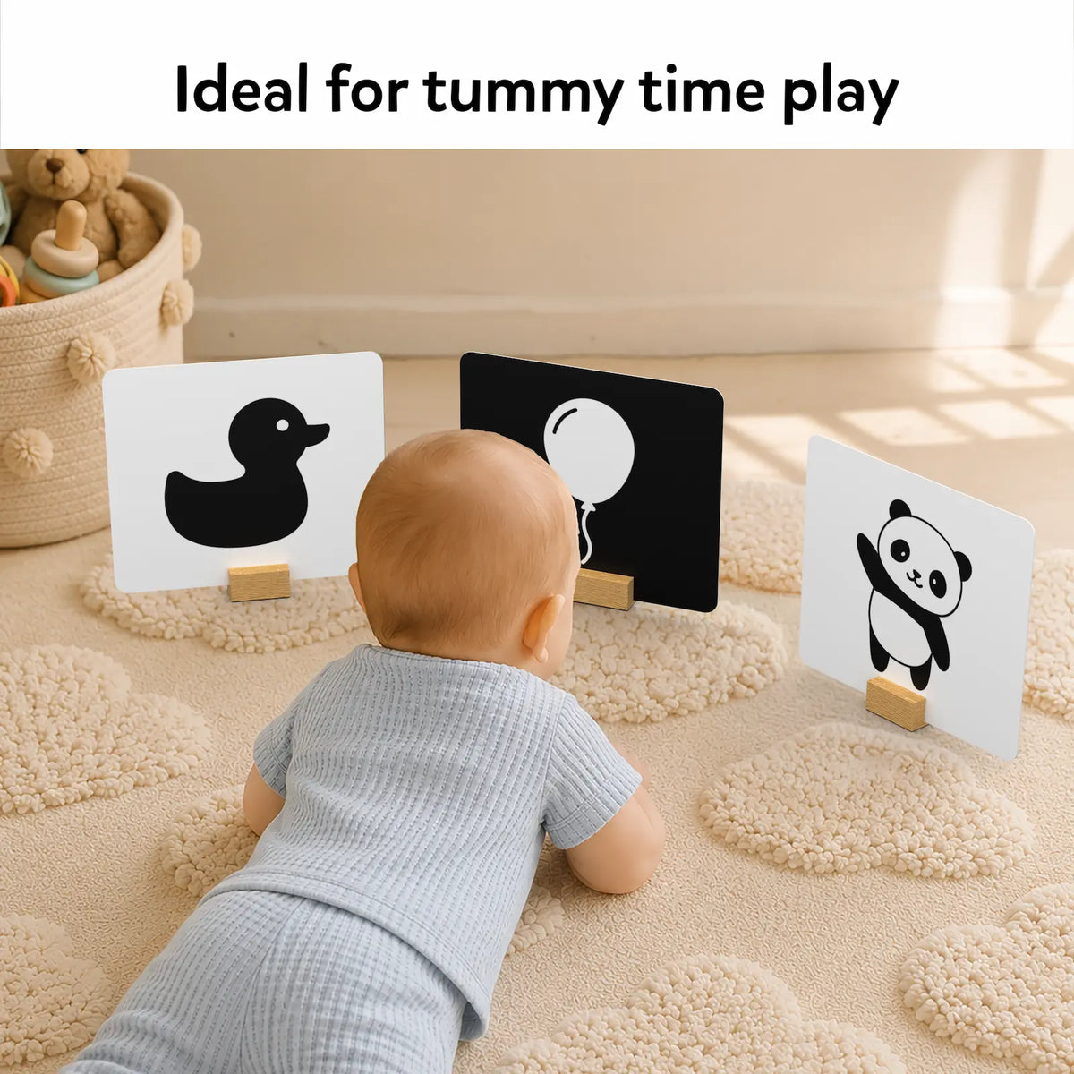 Skillmatics High Contrast Flash Cards for Infants (0-12 months) | 60 Large Pictures, Visual Stimulation & Sensory Development
