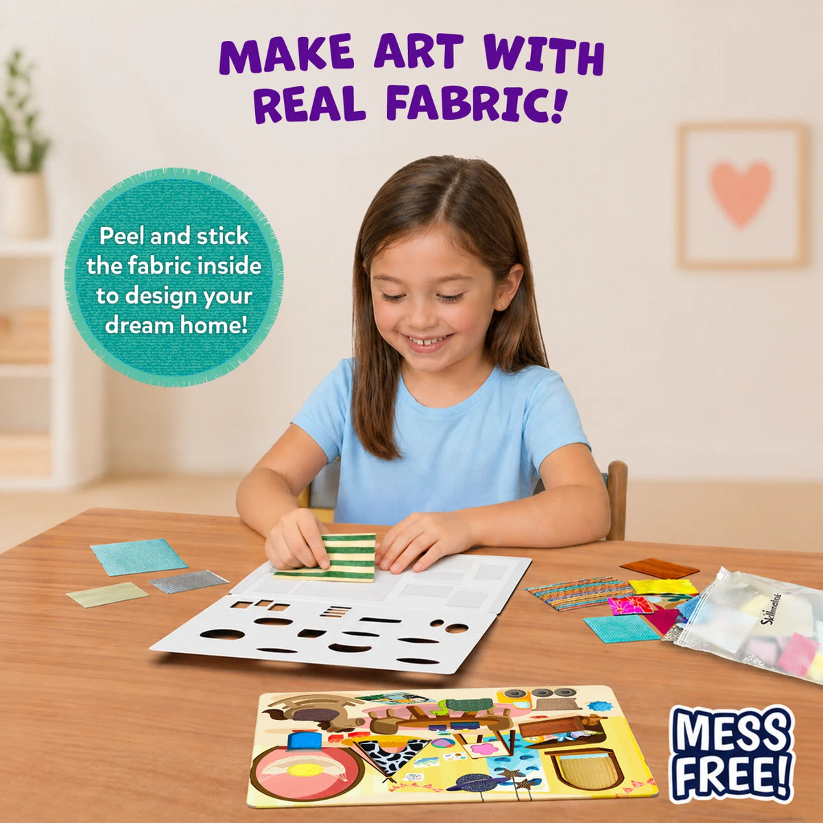 Skillmatics Fab Tabs: Design Your Dream Home | Tactile & Sensory Fabric Art (ages 4+)