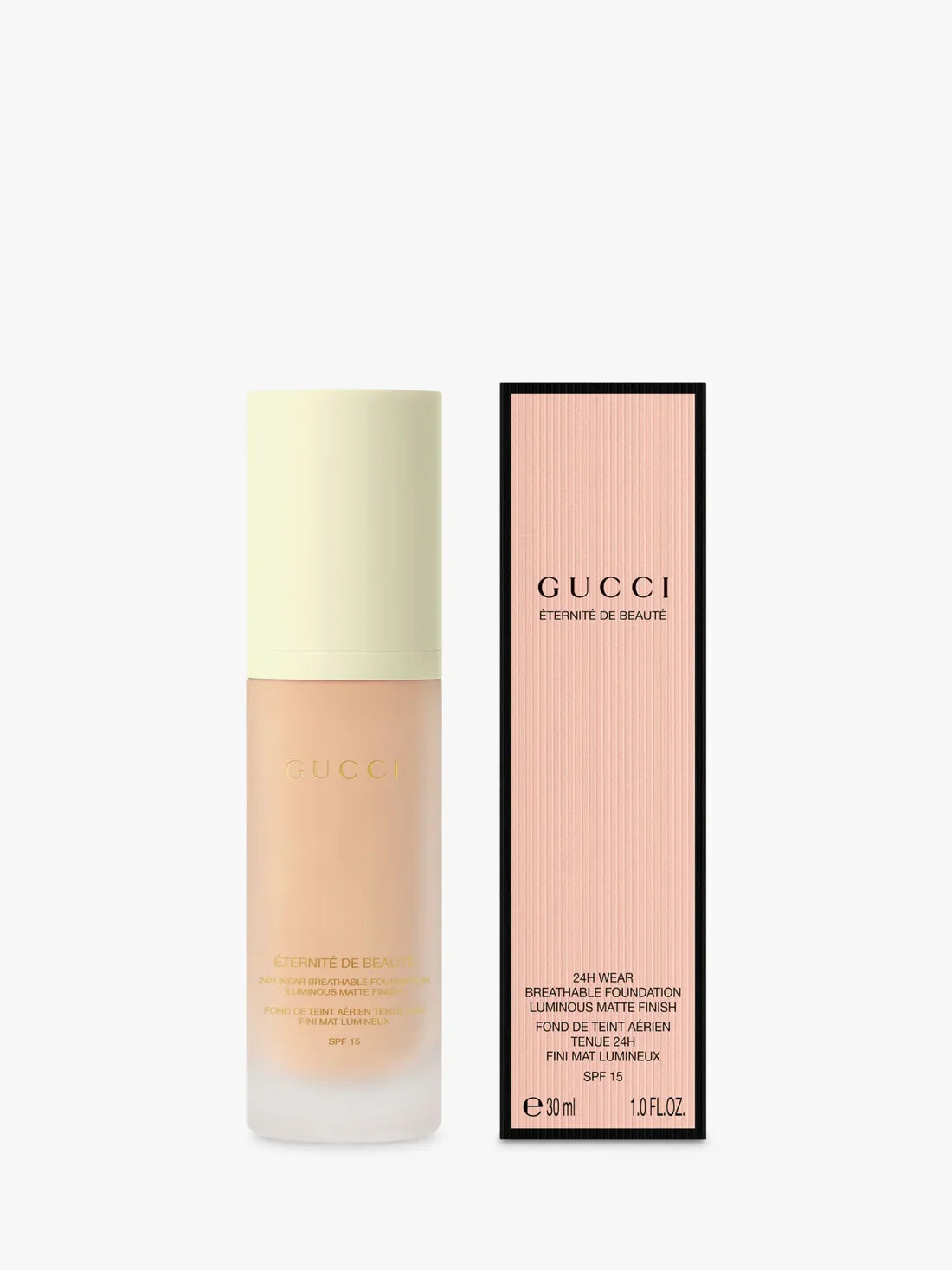 GUCCI ETERNITE DE BEAUTE 24H WEAR BREATHABLE FOUNDATION LUMINOUS MATTE FINISH SPF-15 30ML 130W