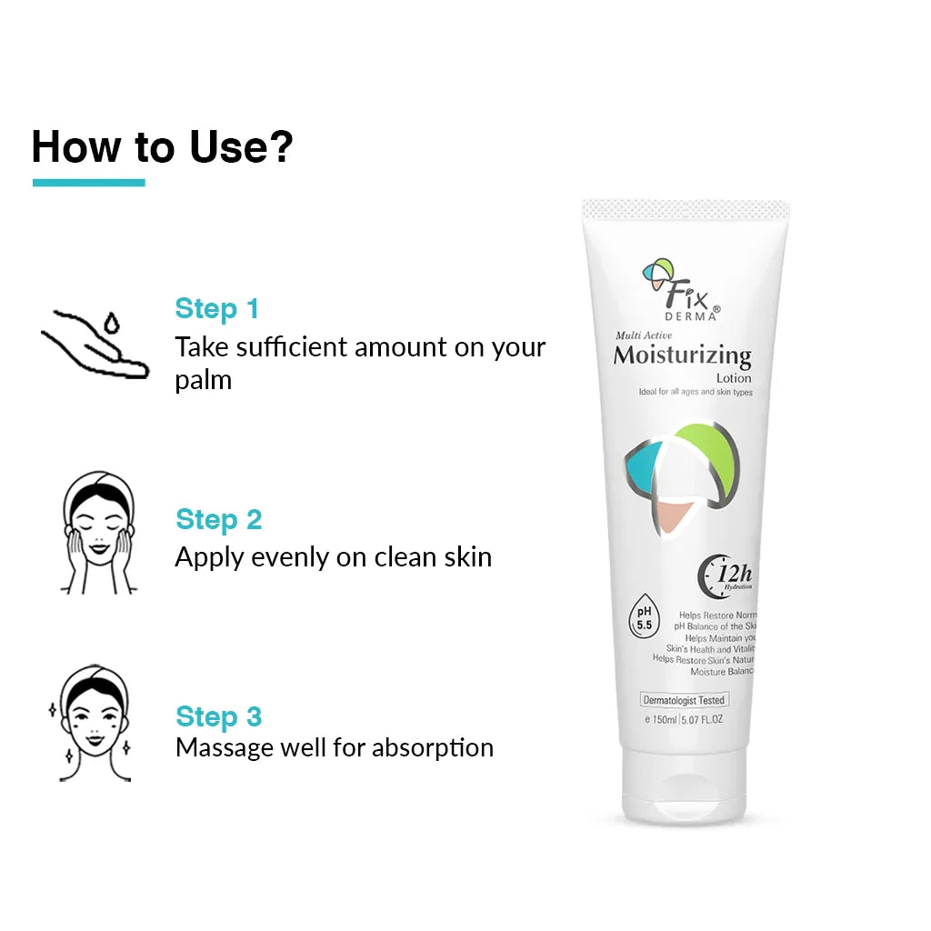 Fix Derma - 1% Sodium PCA, 2% Shea Butter, 0.5% Vitamin E - Moisturizing Lotion (150mL)