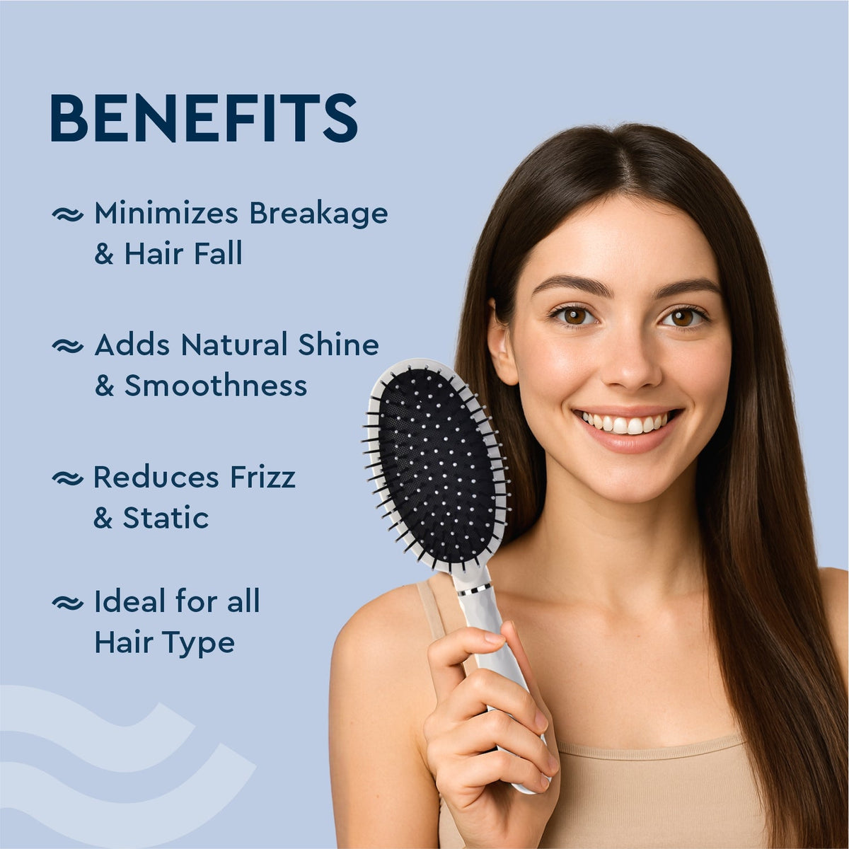 Groom Town Pvt. Pvt. Serenity Hues Oval Cushion Hair Brush
