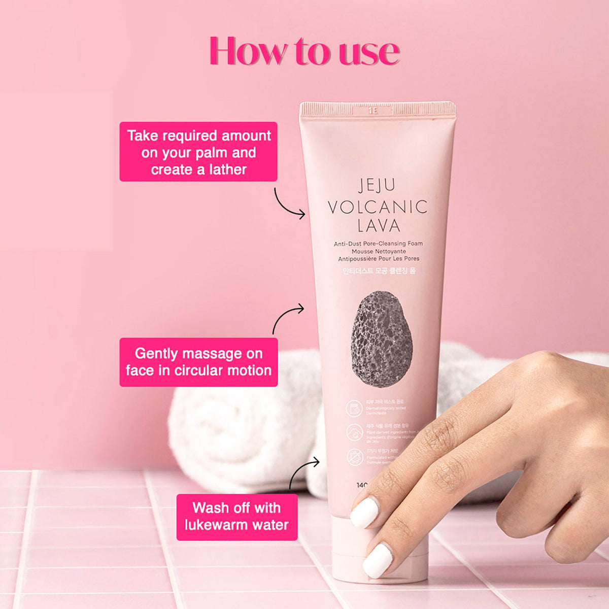 The Face Shop Jeju Volcanic Lava Cleansing Foam 140ml