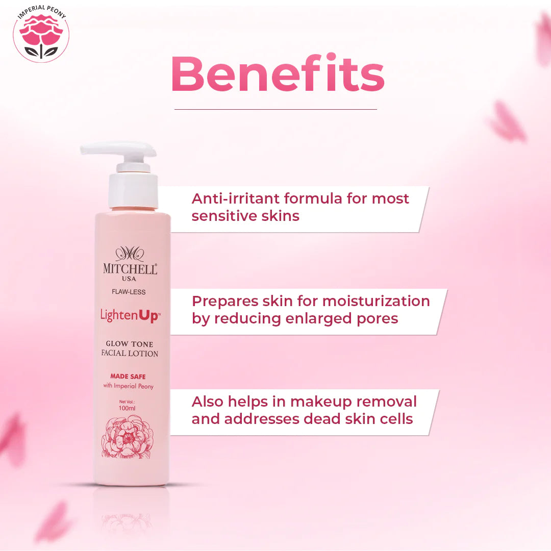 Mitchell - FLAW-LESS LightenUp Glow Tone Facial Lotion (100mL)