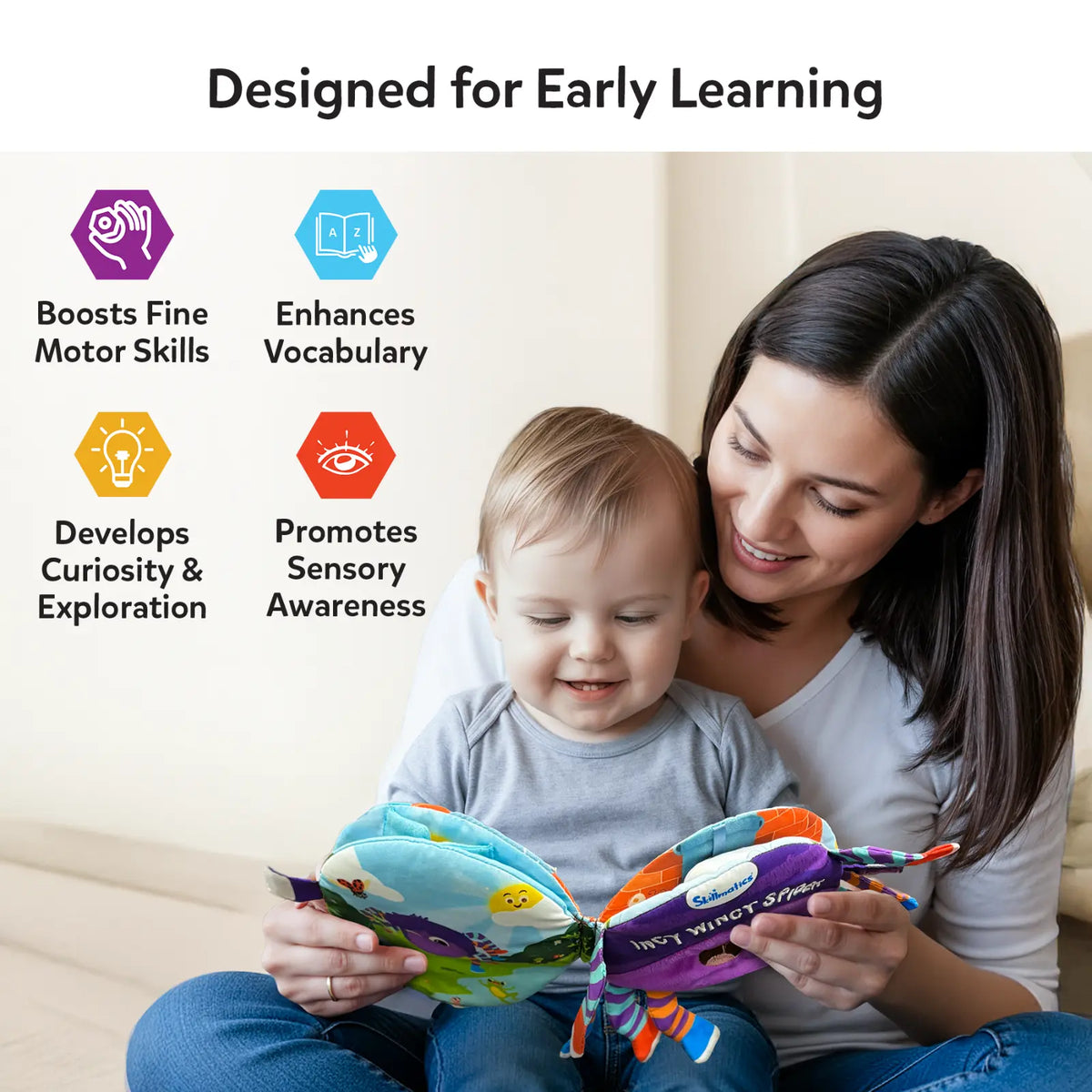 Skillmatics Incy Wincy Spider: Interactive Sensory Cloth Book (6–24 months)