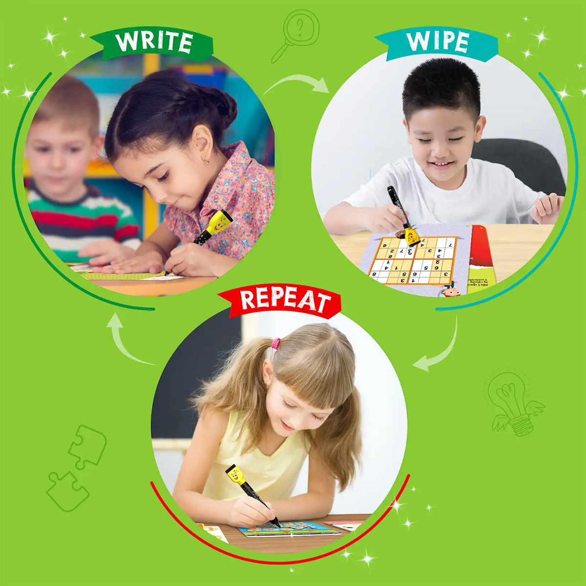 Skillmatics Brain Games | Reusable Activity Mats (ages 6+)