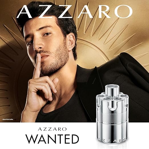 Azzaro Wanted Eau de Parfum 100 ml - Energizing & Intense Mens Cologne - Woody, Aromatic & Spicy Fragrance - Fresh Notes of Juniper Berries, Sage, Vetiver - Las