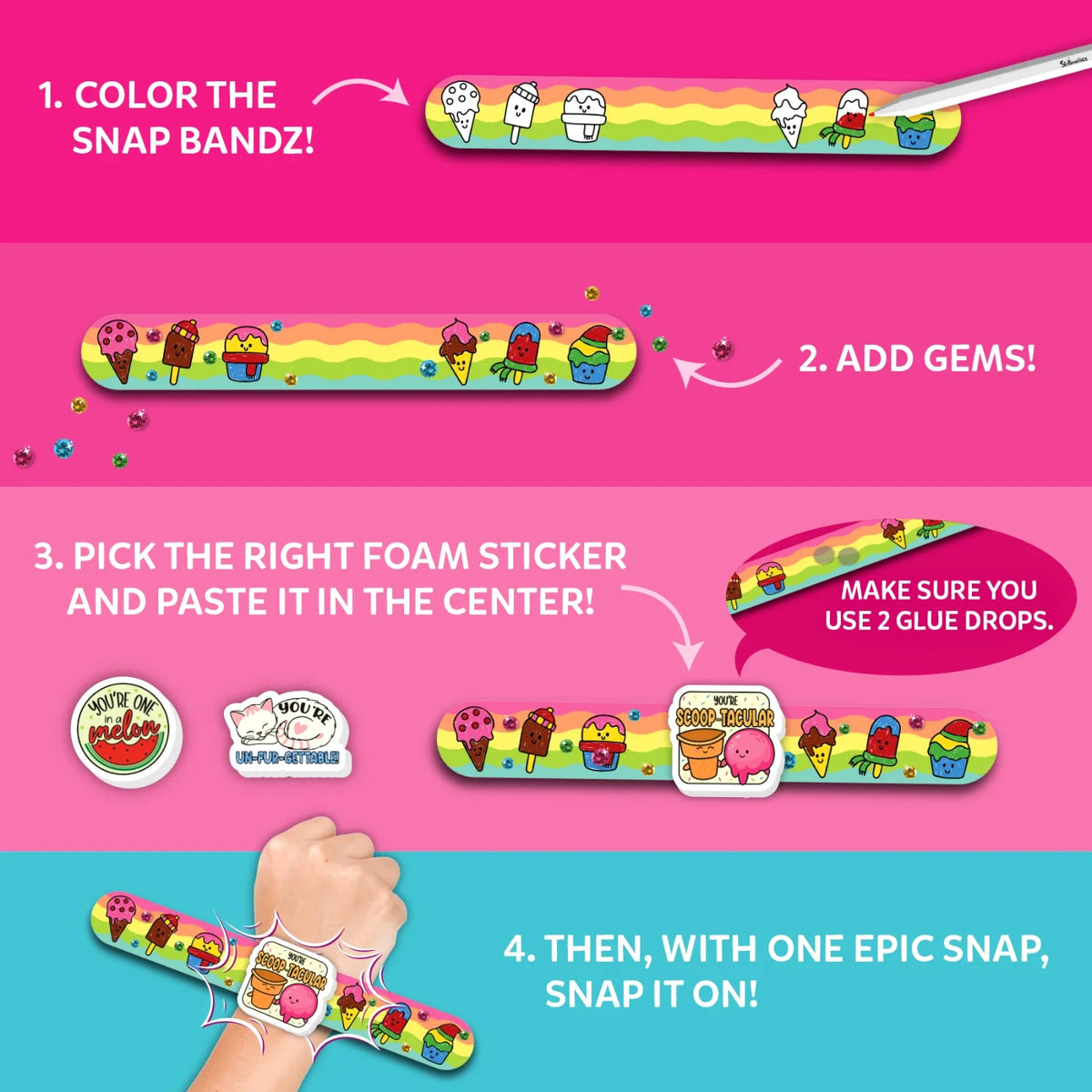 Skillmatics Snap Bandz: Friends Forever | DIY Art & Craft Activity (ages 4-10)