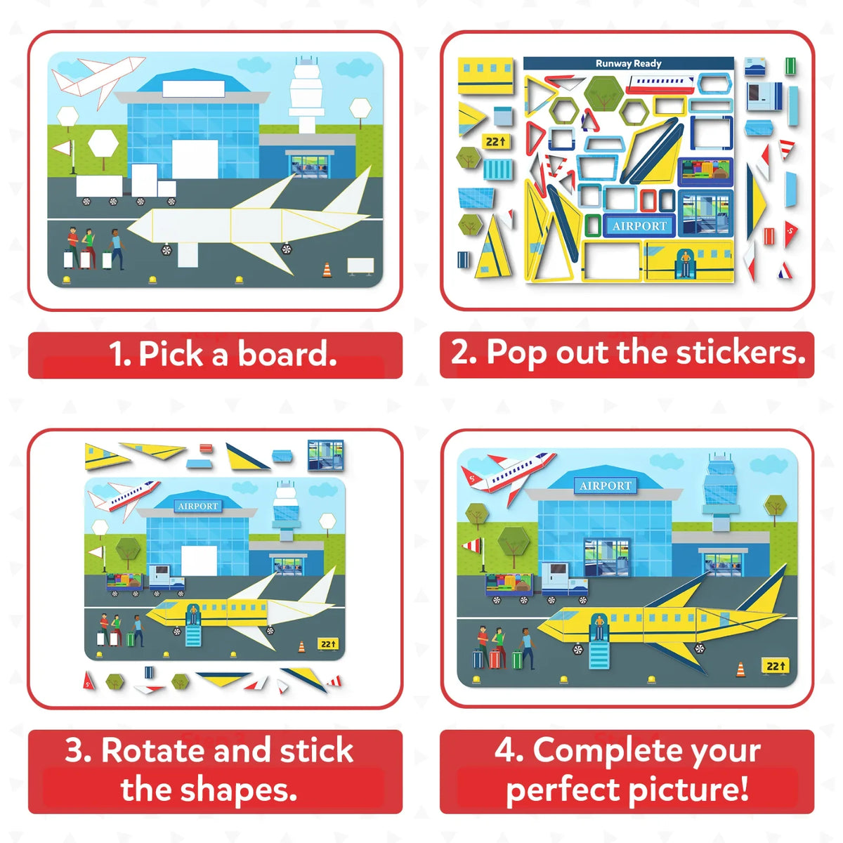 Skillmatics Tangram Twist - Off We Go! | No Mess Sticker Art (ages 4-7)