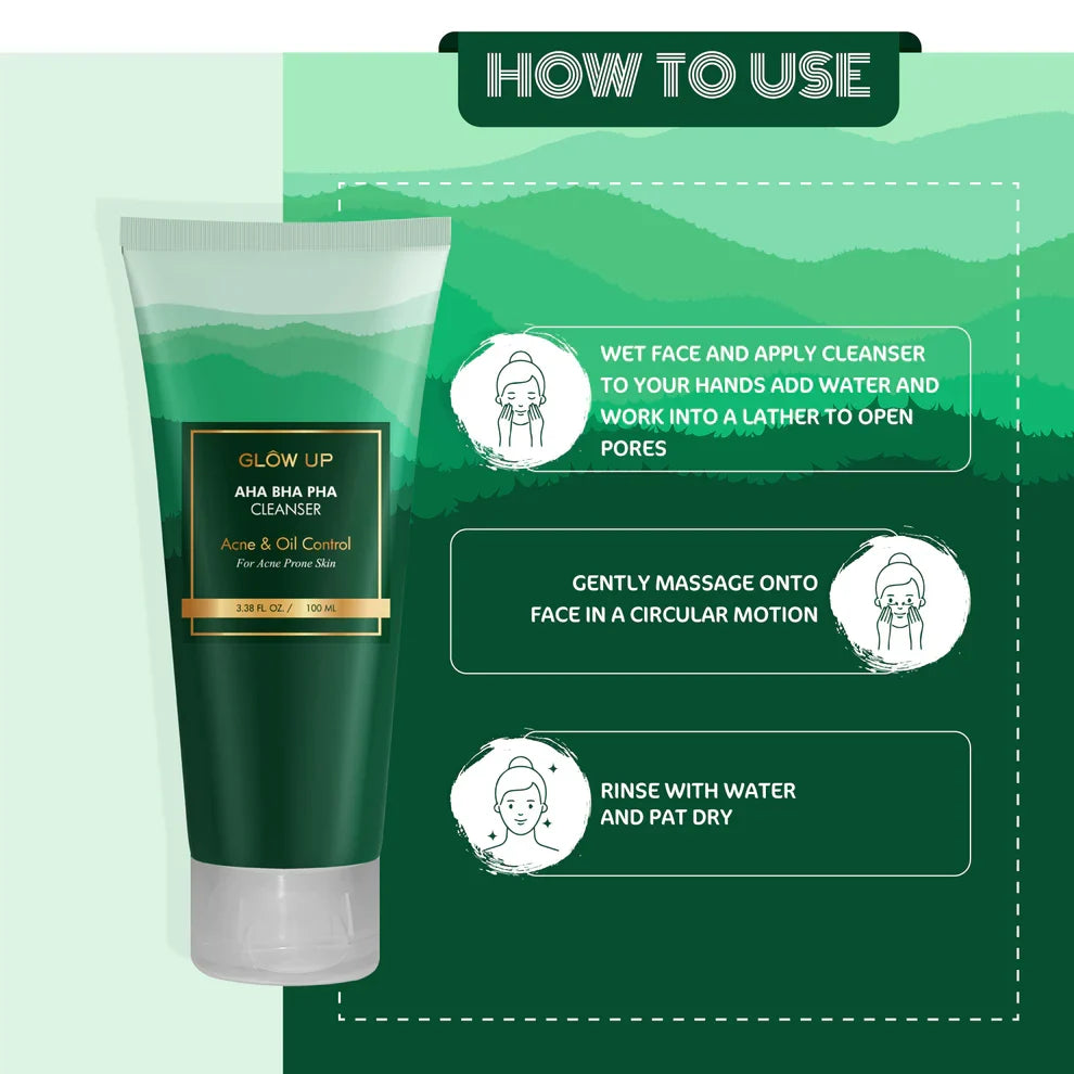 Glow Up AHA BHA PHA CLEANSER ACNE & OIL CONTROL - 100ml