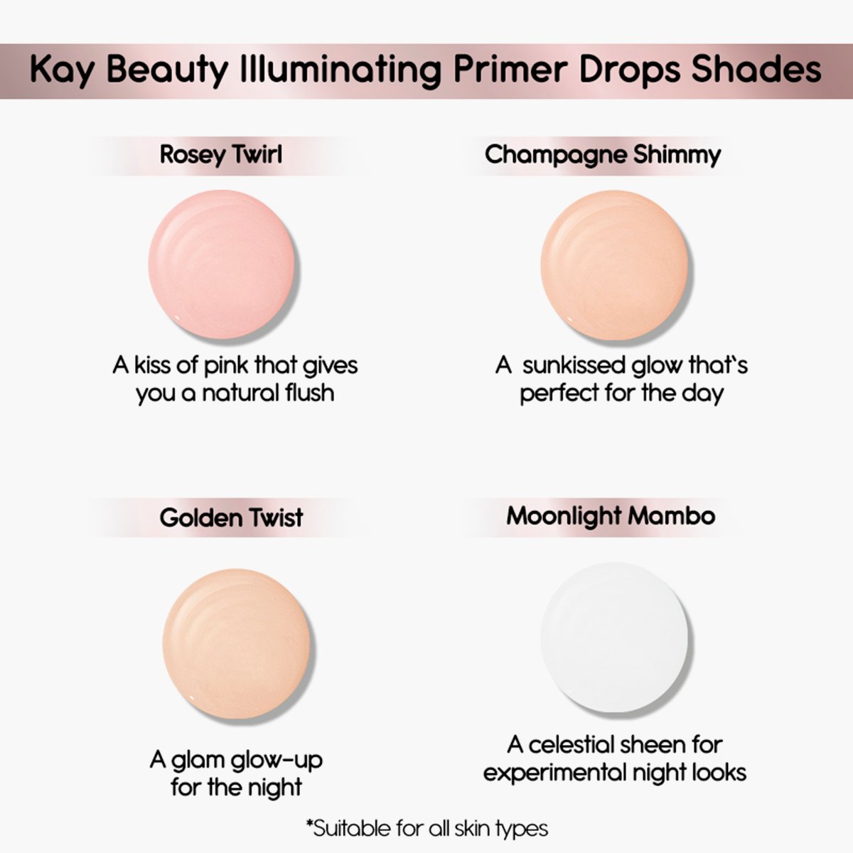 Kay Beauty Illuminating Primer Drops 30ml Rosey Twirl