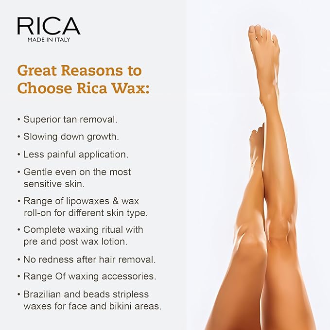Rica Lemon Liposoluble Wax for Women and Men | Detan Wax for Hair Removal Waxing for Normal Skin 800ml
