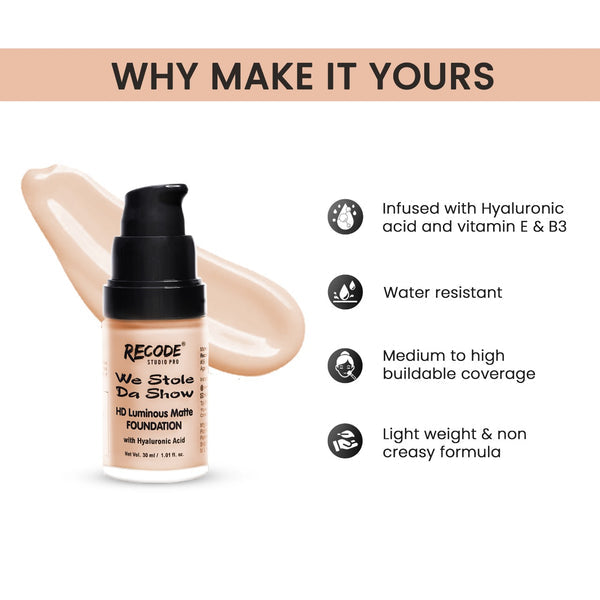07 HD Luminous Matte Foundation 30 ML 07 Indoi