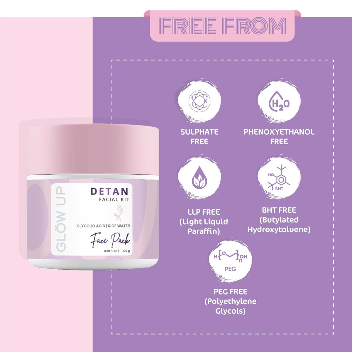 Glow Up Detan Face Scrub - 100g