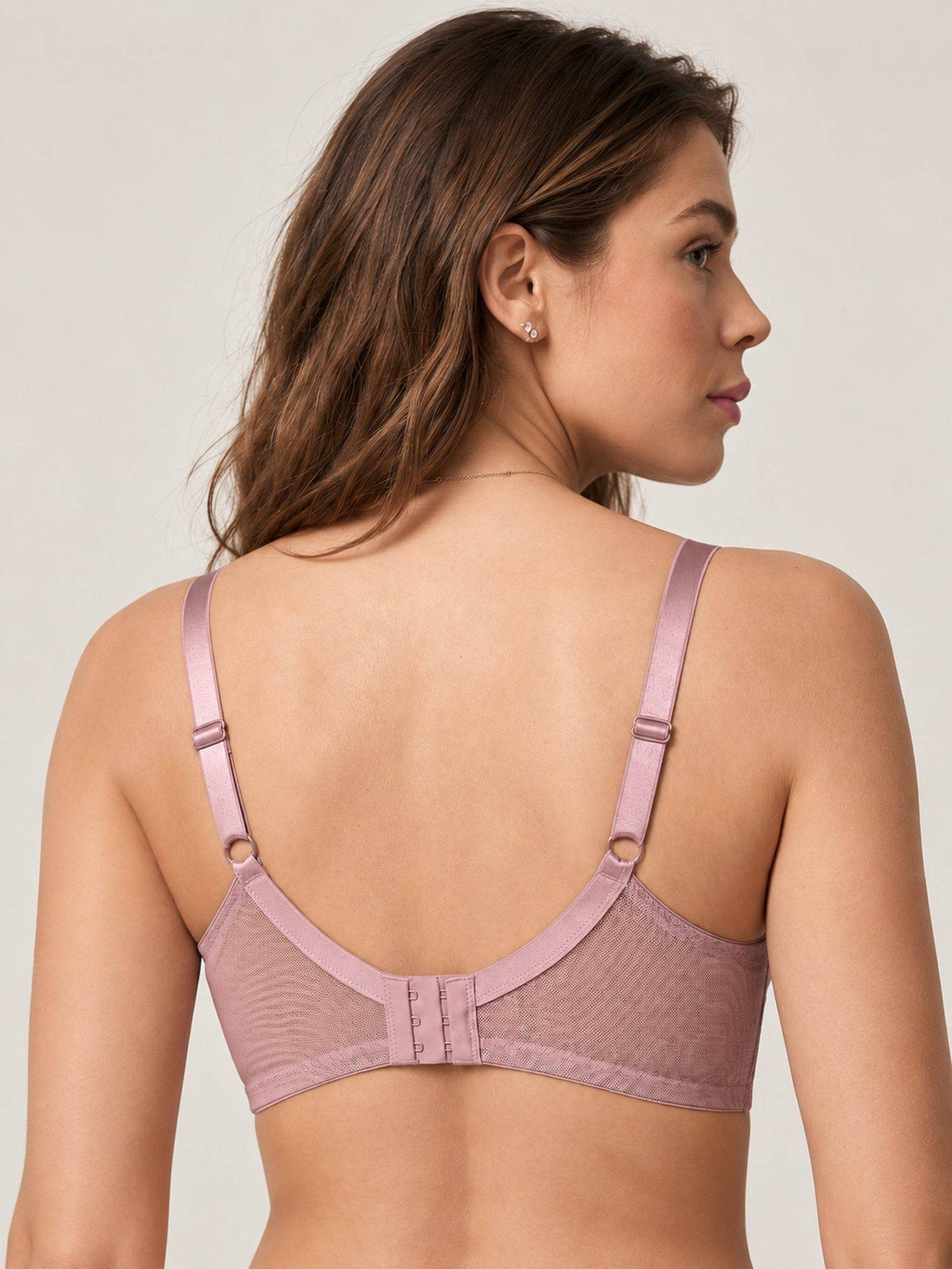 2PEACE Pink Non Padded Underwire Self Design Seamless Bralette Bra