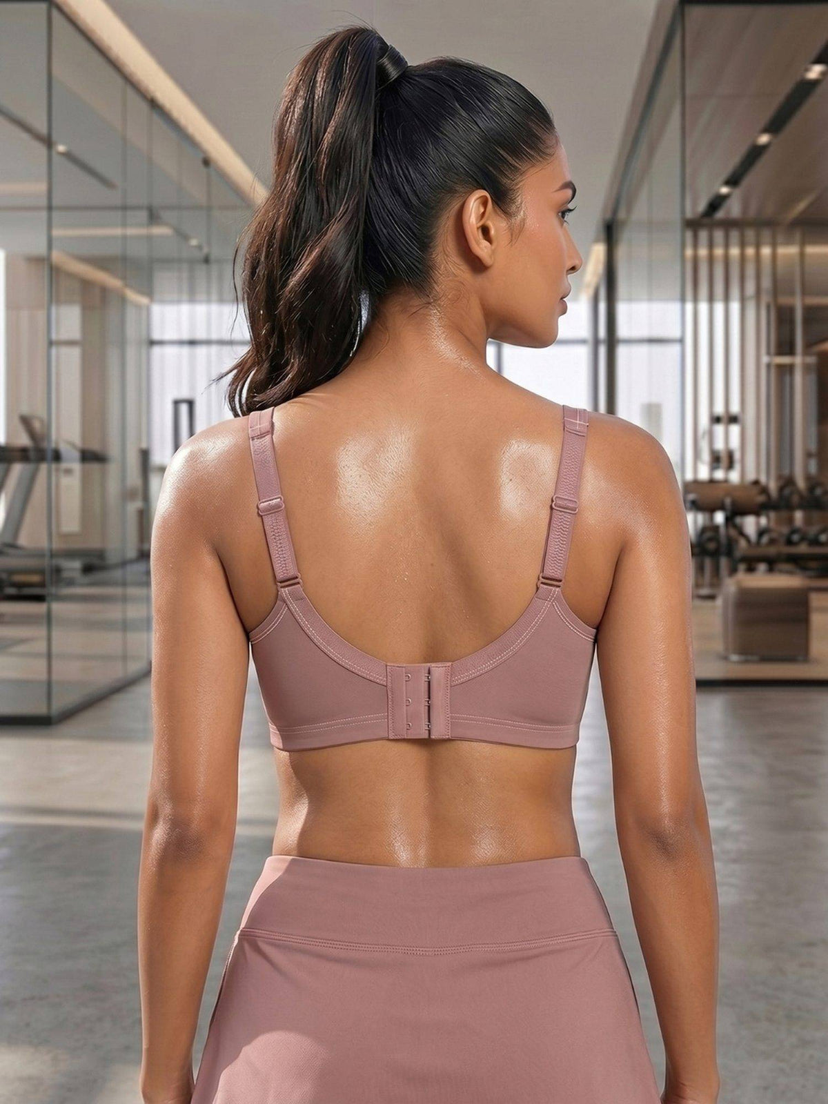 2PEACE Dusty Rose Non Wired Seamed Minimizer Padded Bra
