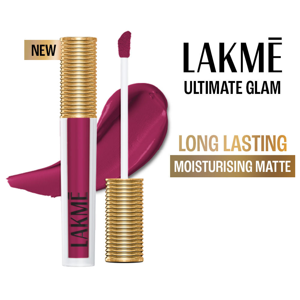 Lakme Ultimate Glam Matte Liquid Lipstick - Wine Glow