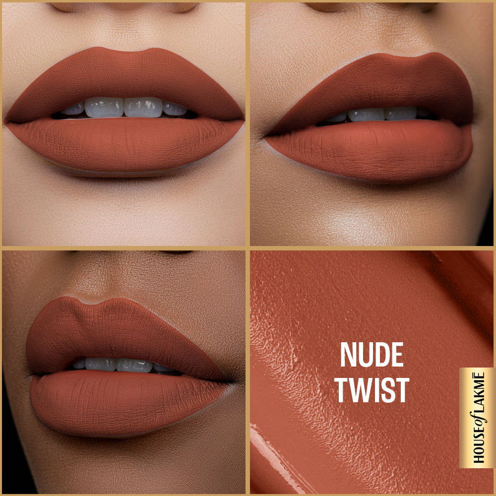 Lakme Ultimate Glam Matte Liquid Lipstick - Nude Twist