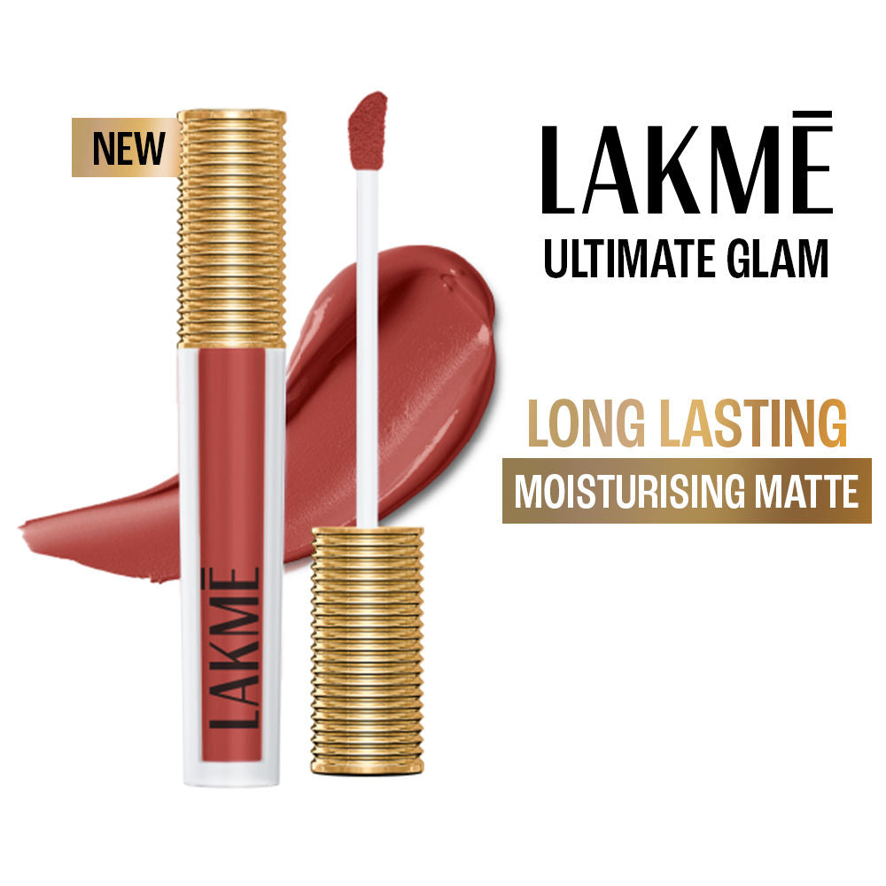 Lakme Ultimate Glam Matte Liquid Lipstick - Nude Myth