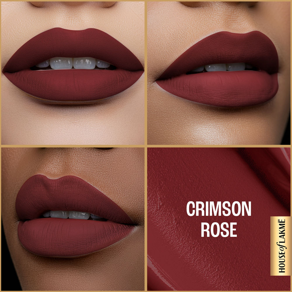 Lakme Ultimate Glam Matte Liquid Lipstick - Crimson Rose