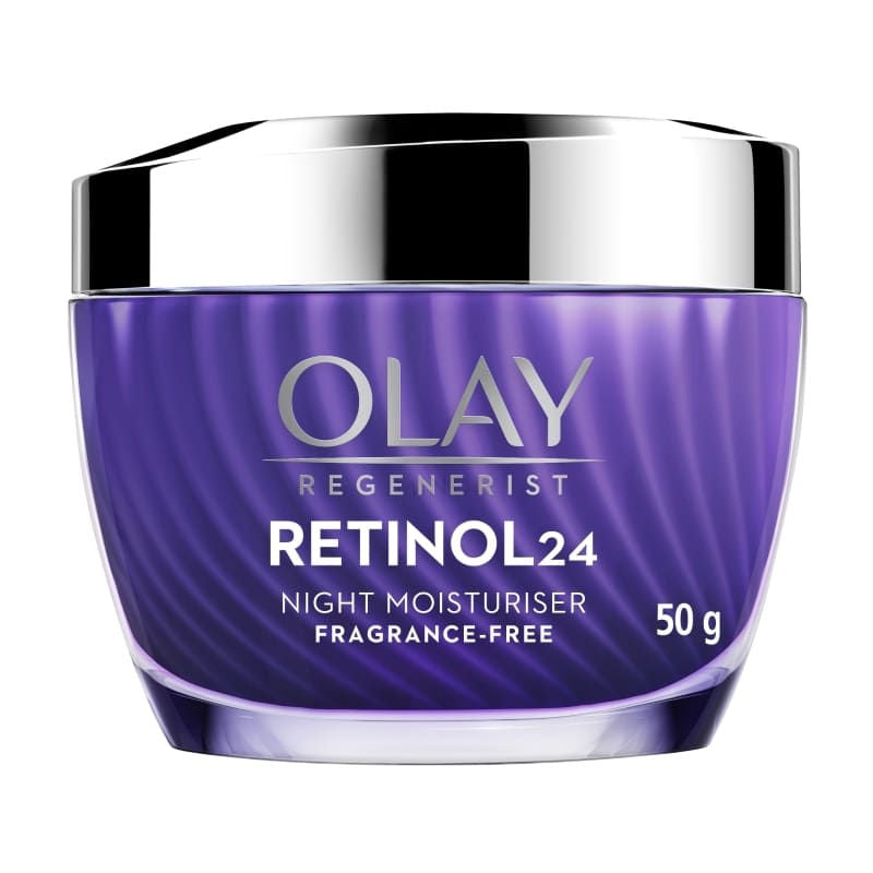Olay Retinol Anti Ageing Night Moisturiser For Youthful Looking Skin, No Irritation, Fragrance Free (50g)