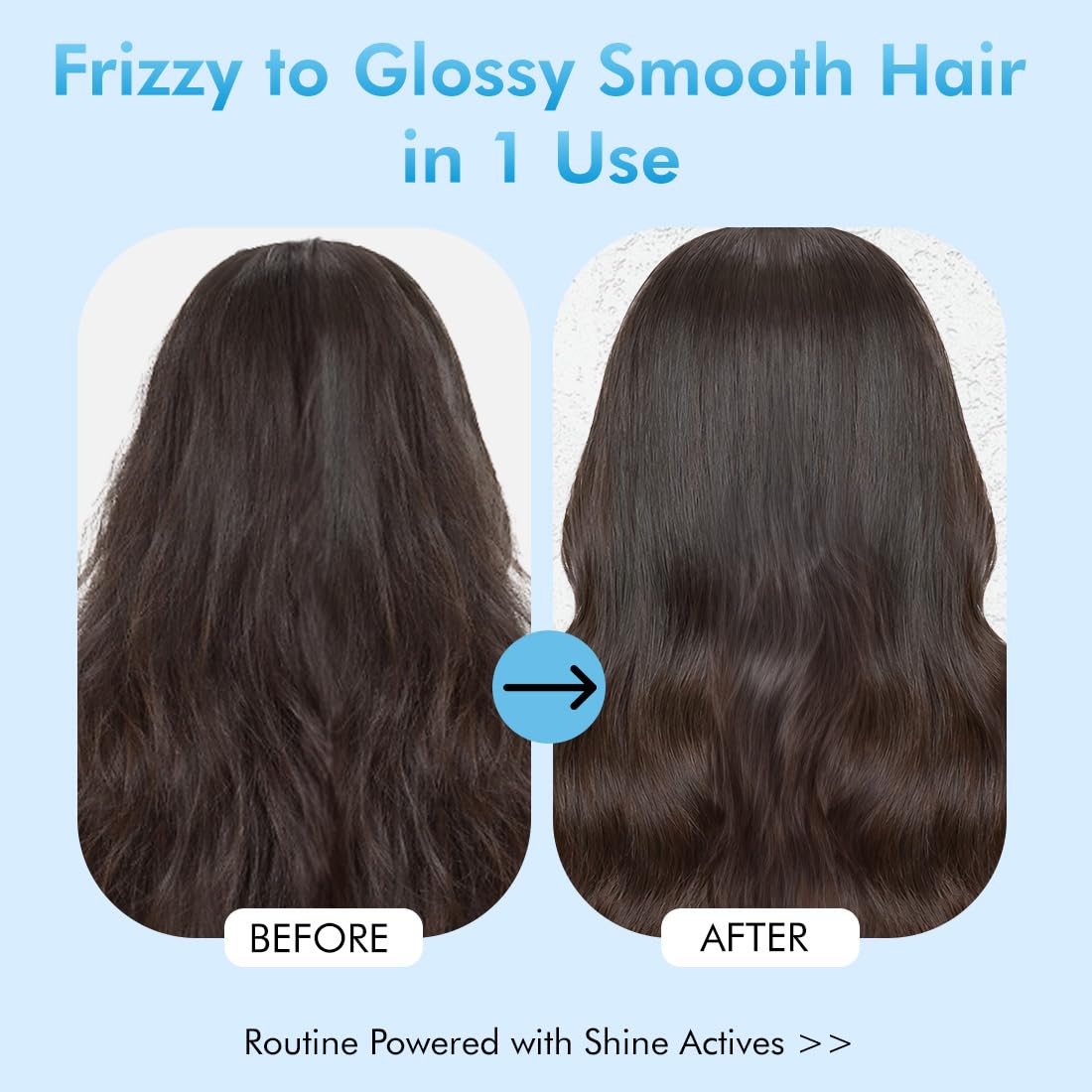 mCaffeine Glass Hair Wash Duo | Glossy Hair Shampoo + Shine Intensifier Conditioner | New Shine Complex | Smooth, Shiny Hair & 48Hr Frizz Control | Long Lasting