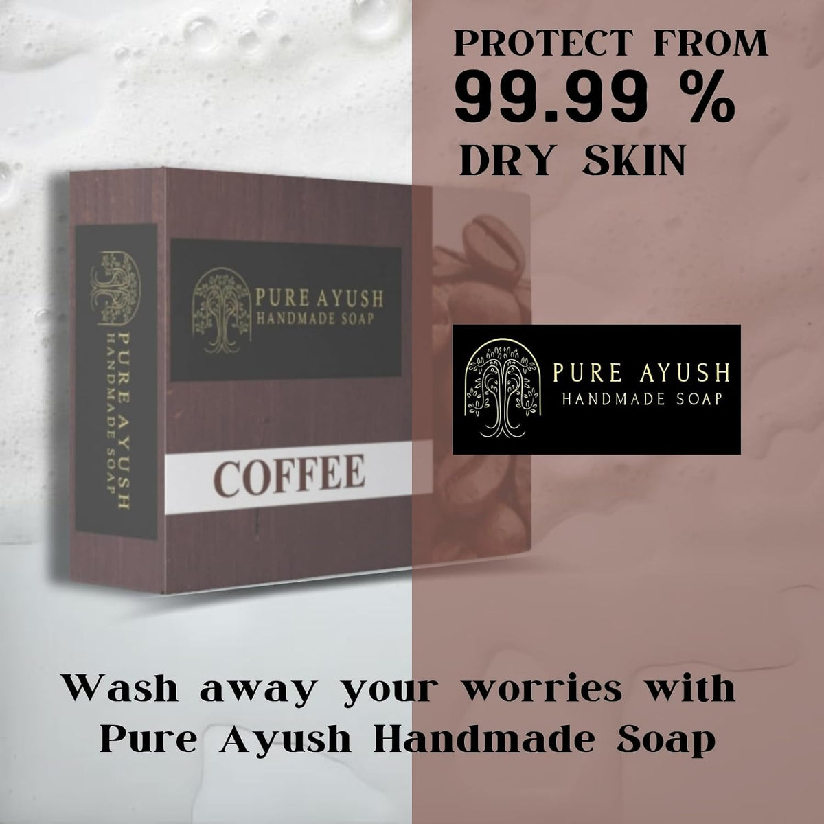 Handmade Coffee Soap – Exfoliating, De-Tan & Energizing Skin Cleanser Skin Brightening Care For Men And Women (Pack of 3)