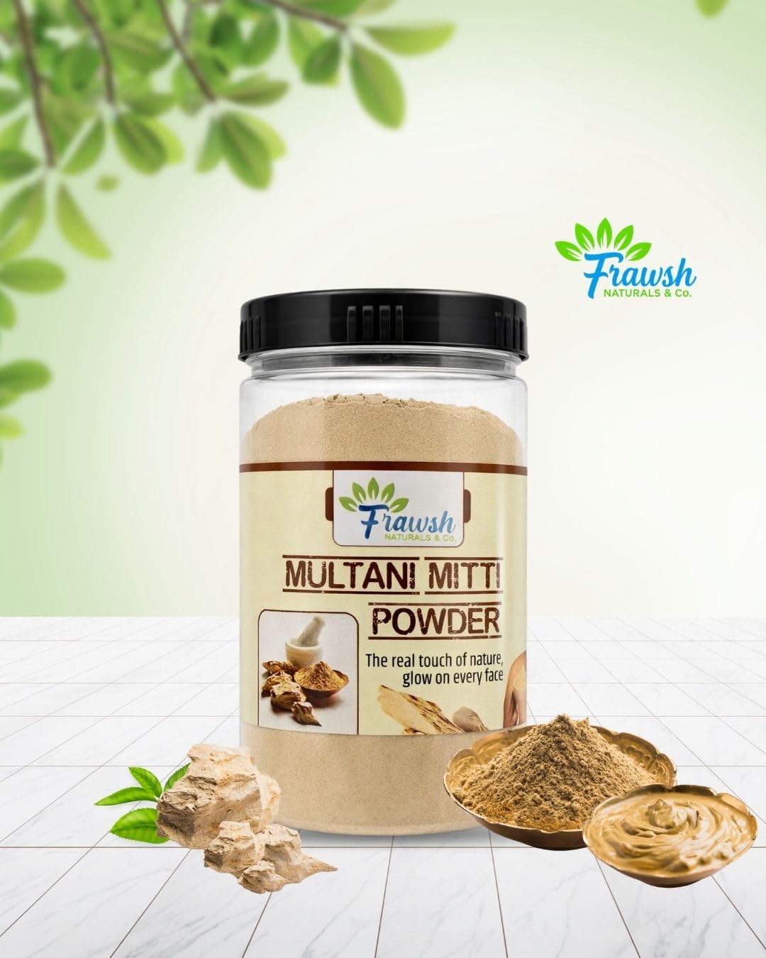 Naturals Multani Mitti Powder | Pure Fuller’s Earth for Face Pack & Hair Pack | Natural Herbal Face Pack for Oily Skin, Acne & Oil Control-350g