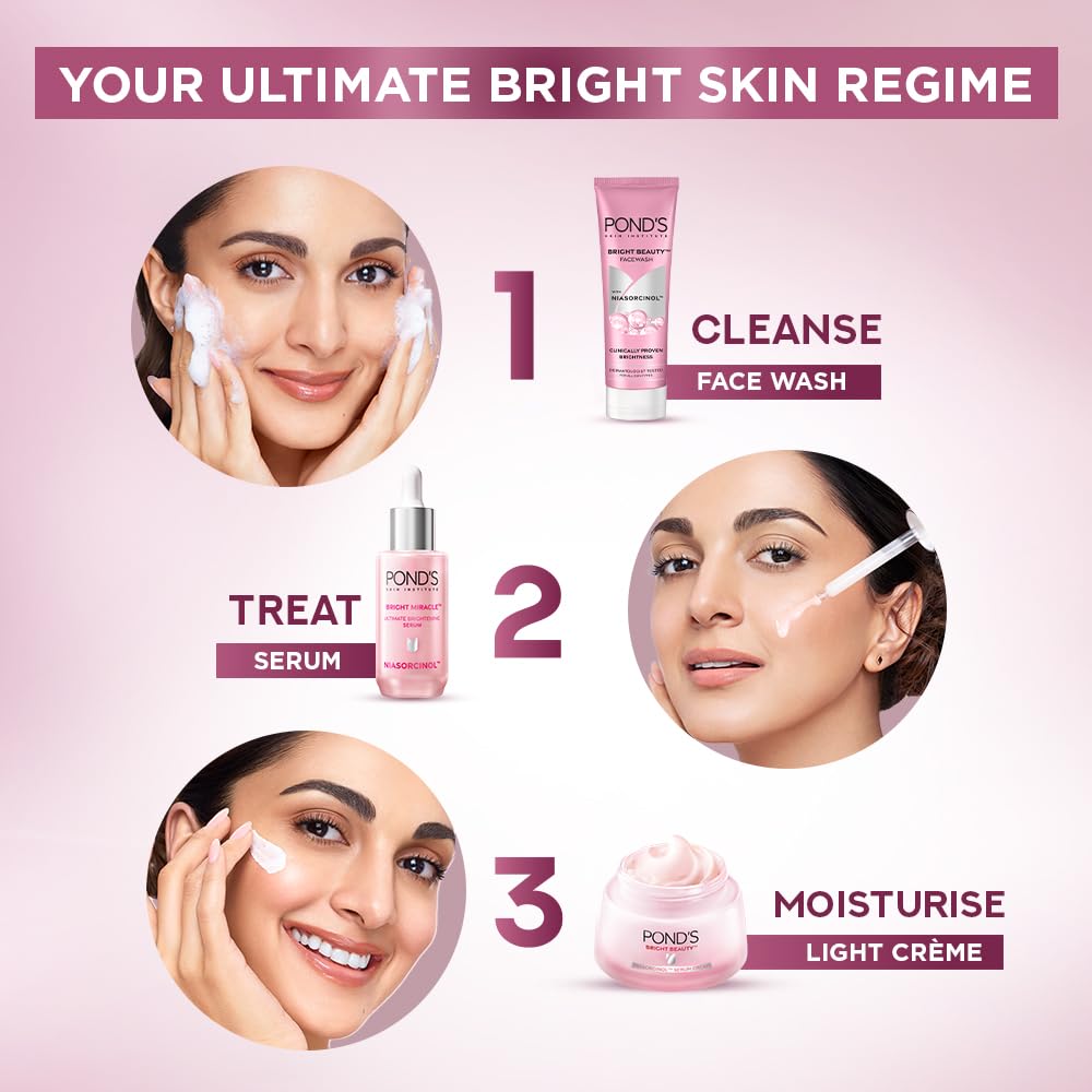 Pond's Bright Beauty Spot-less Glow Serum|| Infused with Hyaluronic Acid|| Vitamin B3|| Gluta-Boost-C|| 30ml