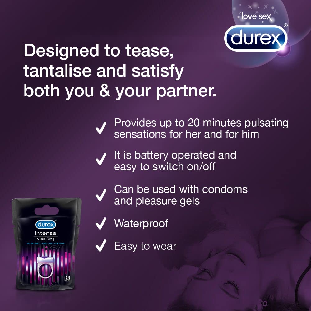 Durex Play Massage 2in1 Sensual - 200 ml & Play Vibrations Massager Ring Play Massage+Vibrations Ring 2 Piece Set