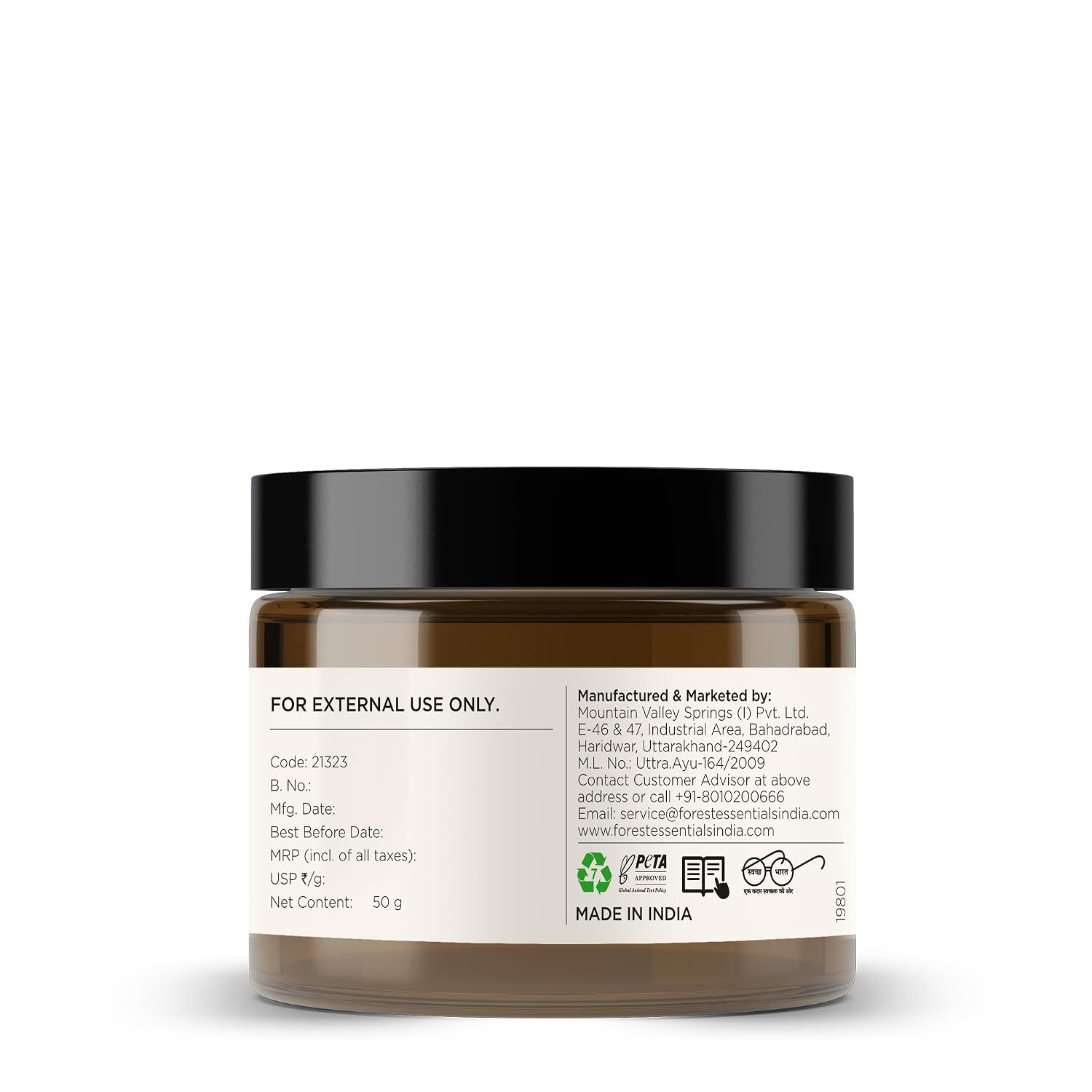 Forest Essentials Nourishing Facial Scrub Black Sesame & Jaggery | Ayurvedic Gentle Daily Face Exfoliator | Deeply Moisturising Face Scrub for Normal to Dry Skin