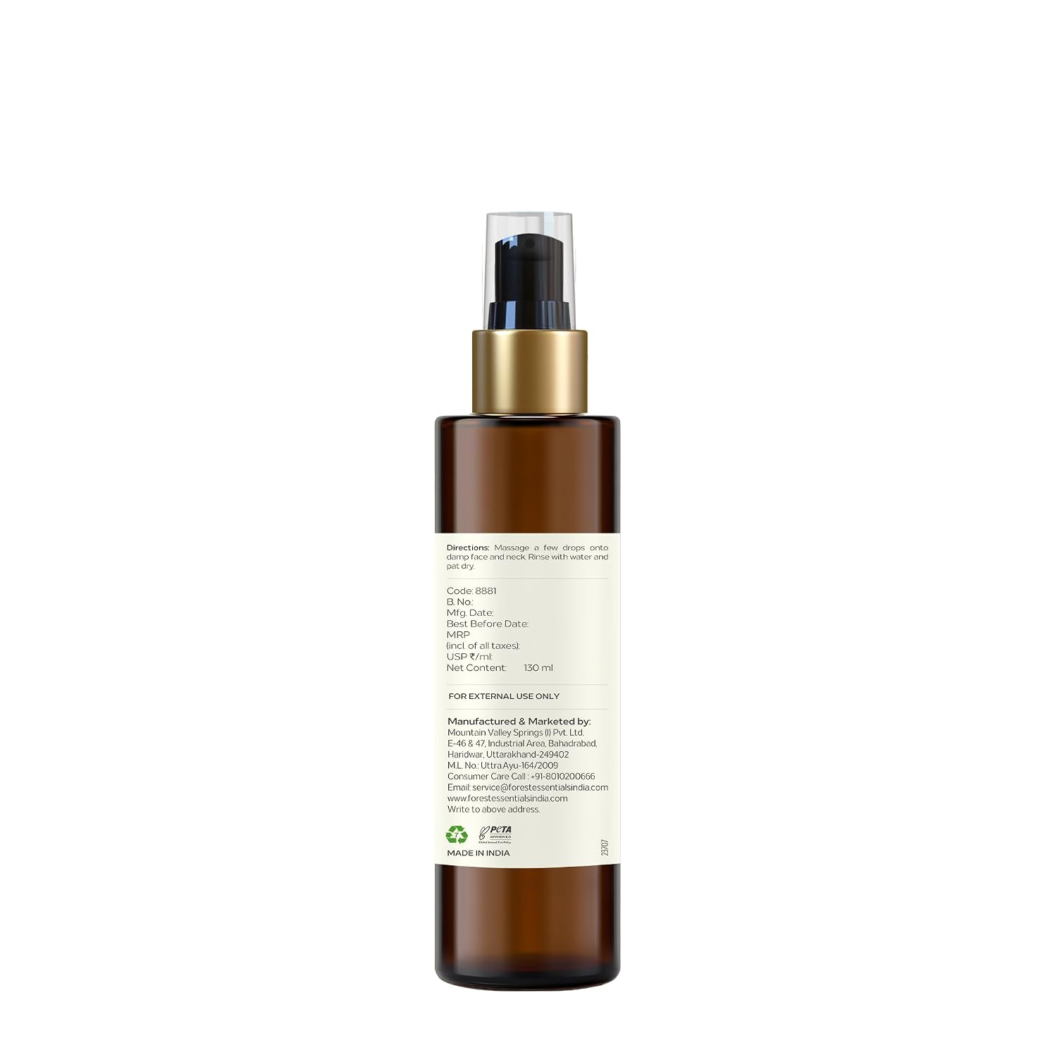 Forest Essentials Ayurvedic Purifying Face Wash with Saffron & Neem | For Normal to Oily Skin | Sulphate Free