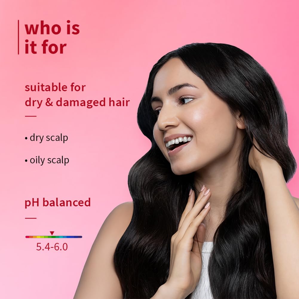 Plum Hibiscus & Ceramides Long & Healthy Shampoo | Hydrates Dry and Damaged Hair, Prevents Split Ends, Repairs Damage |Contains Hibiscus Extracts, Ceramides |10