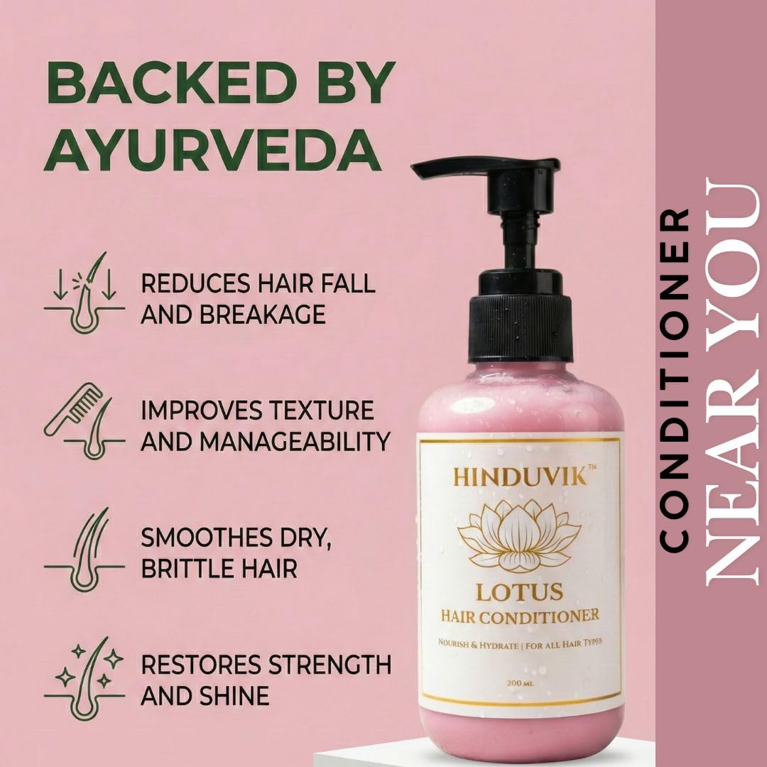 Natural 28 Herbs Amla Bhringraj & more Cleanser (Shampoo) & Lotus Conditioner | Controls Dandruff, Hair Fall | Reduces Scalp Irritation | Paraben and Sulphate F