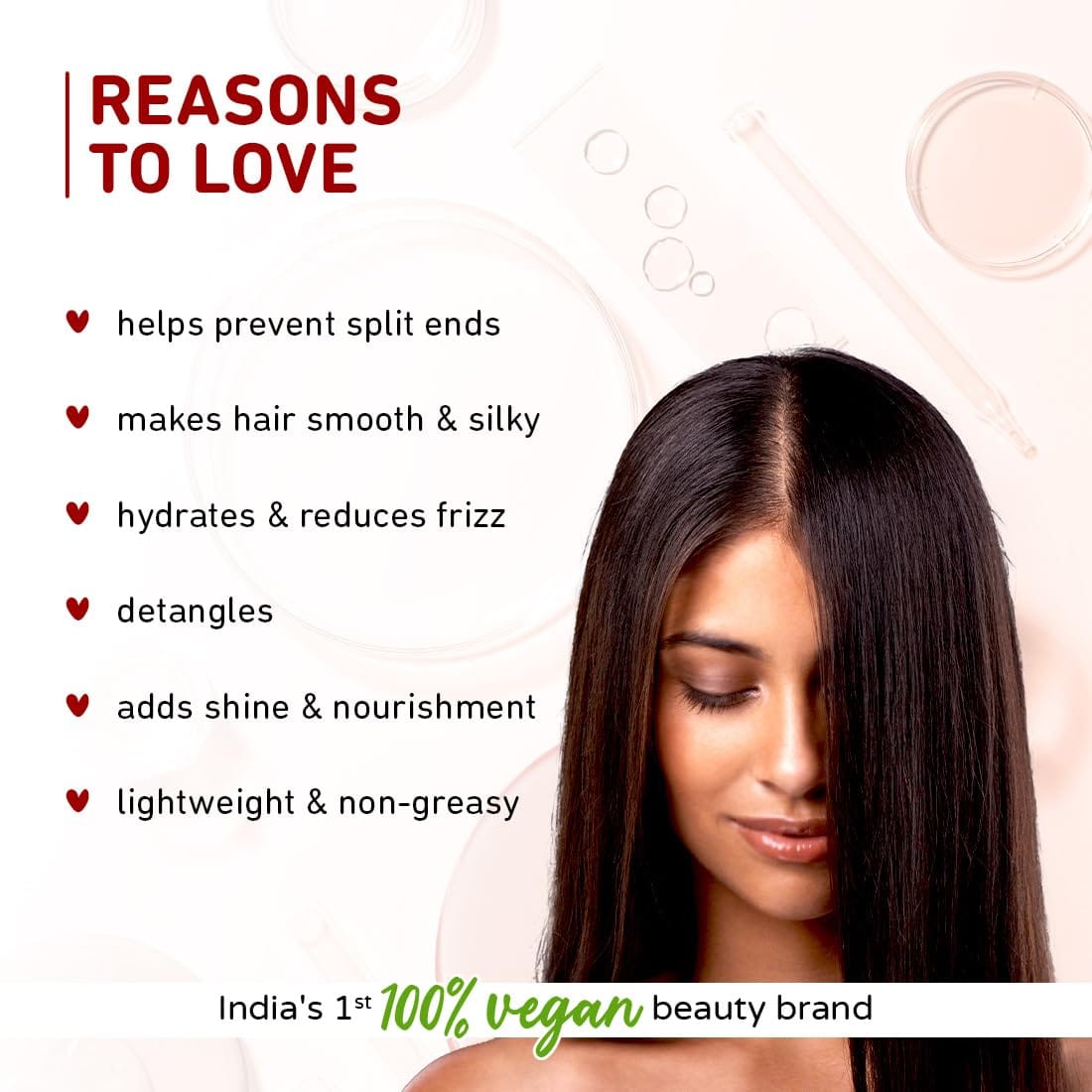 Plum - Hibiscus Hair Serum for Long Hair, with Ceramides (75mL)
