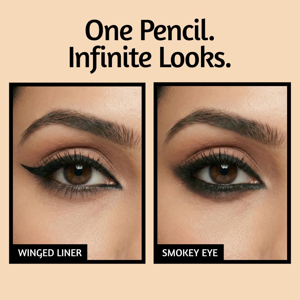 Recode Black Kohl Kajal Pencil last upto 14 hours |All That She Wants 1.20 GM|Waterproof,Smudgeproof|Long-lasting Eye Makeup