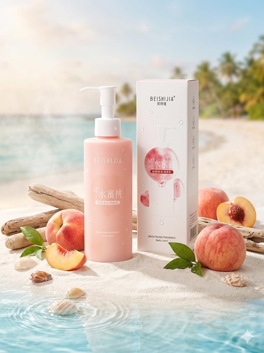 VC Brightening Fragrance Body Lotion || Peach Extract, Vitamin C, Brightening, & Deep Hydration || For Moisturize, Nourish & Glowing skin || For Men & Women ||