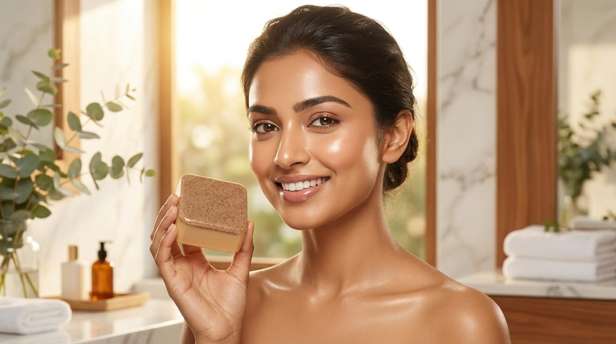 Magic Soap Tan Removal Sandalwood & Saffron Bath Soaps | Paraben Free | Chandan & Kesar | Handmade Soap for Glowing & Skin Brightening for Men & Women 4 Packs