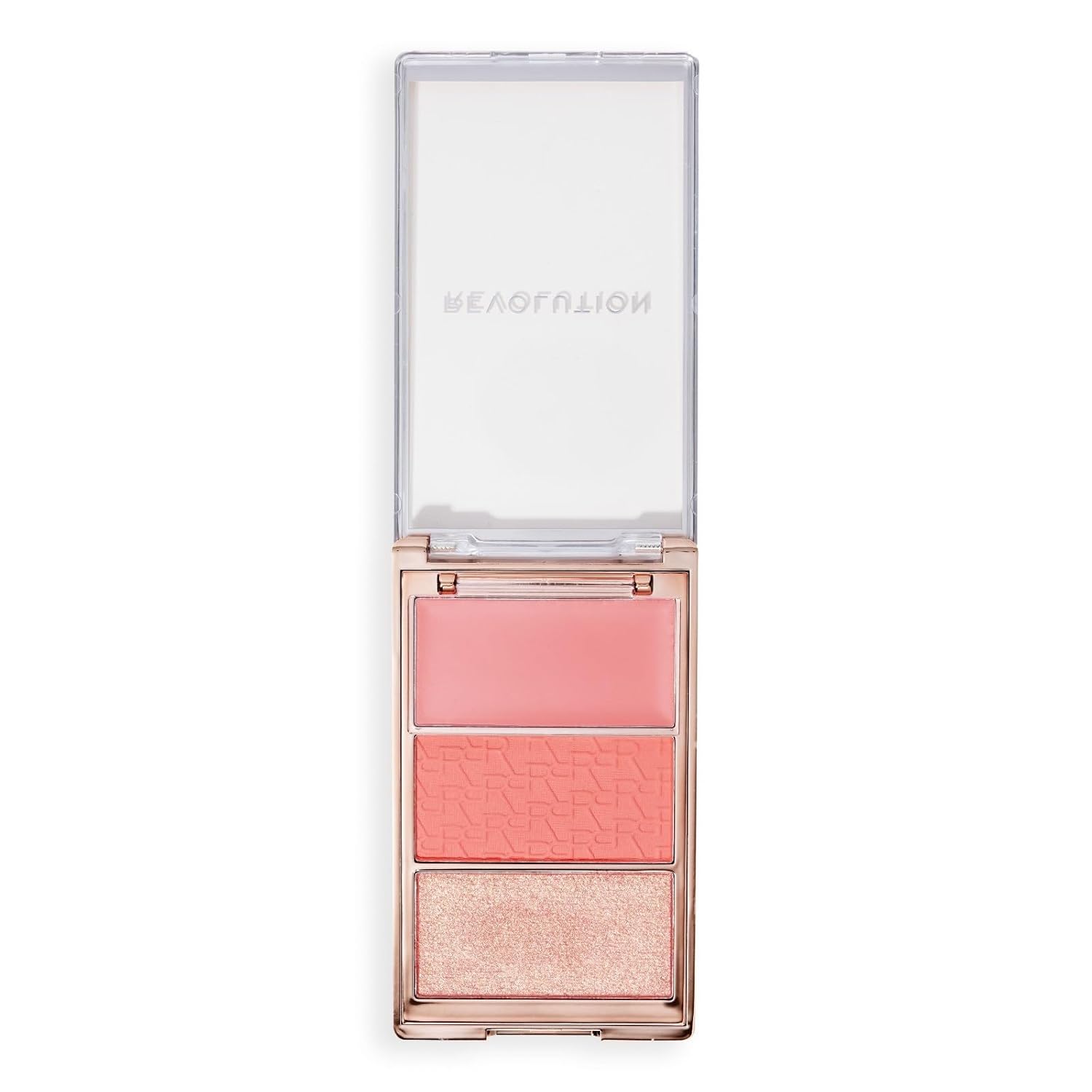 Revolution Blush Icon Palette- Authentic Peach | Cream‑Matte‑Shimmer Trio with Hyaluronic Hydration | Highly Pigmented & Buildable | Long‑Lasting Flush for Indian Skin Tones- 9.8g