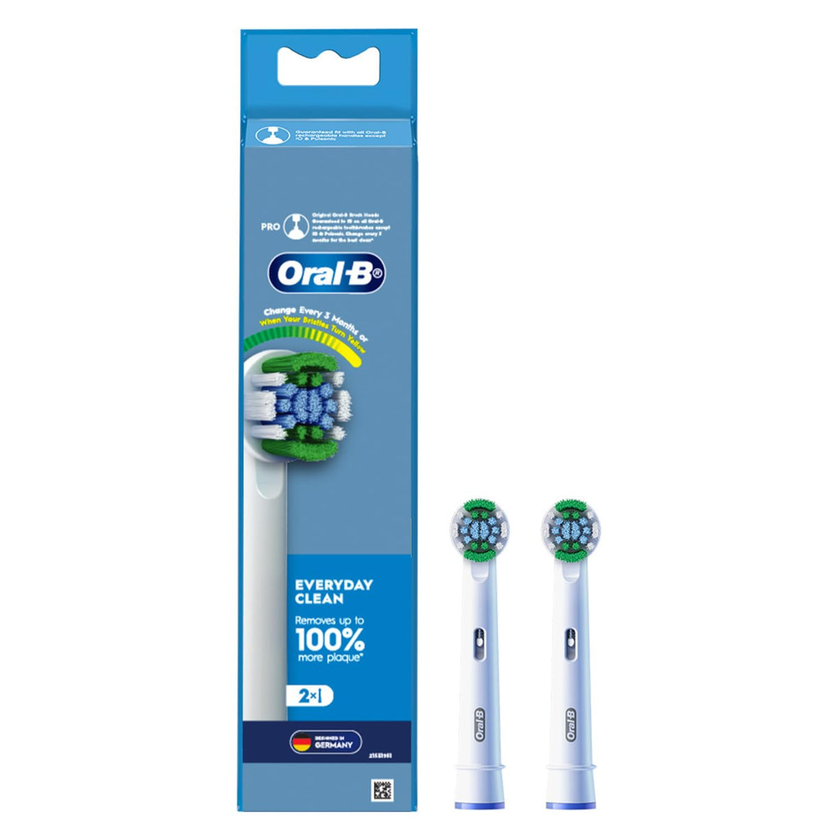 Oral-B ORIGINAL Precision Clean Electric Toothbrush Soft Replacement Brush [10X POWERFUL THAN COMPATIBLE PRODUCTS] For Vitalty,Pro,Smart Series, 2 refills, Dail