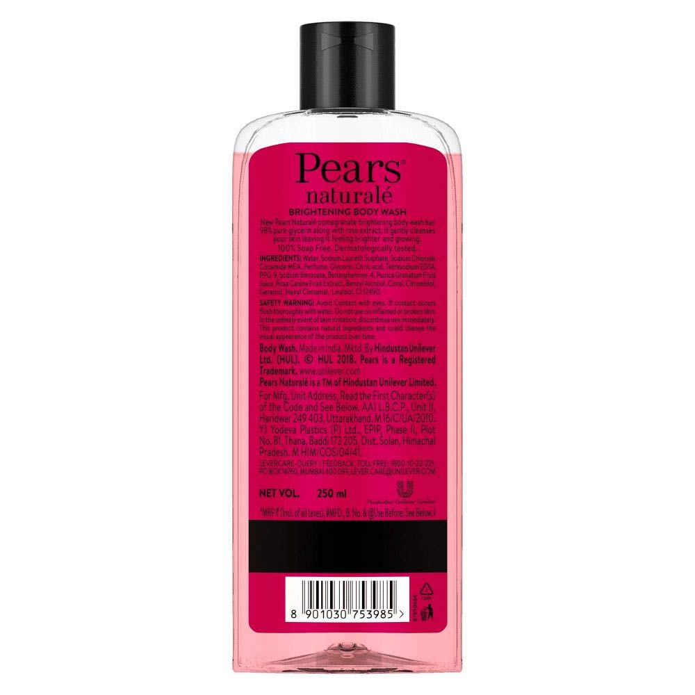 Pears Naturale Nourishing Coconut Water Bodywash, 250 Ml & Naturale Brightening Pomegranate Bodywash, 250 Ml