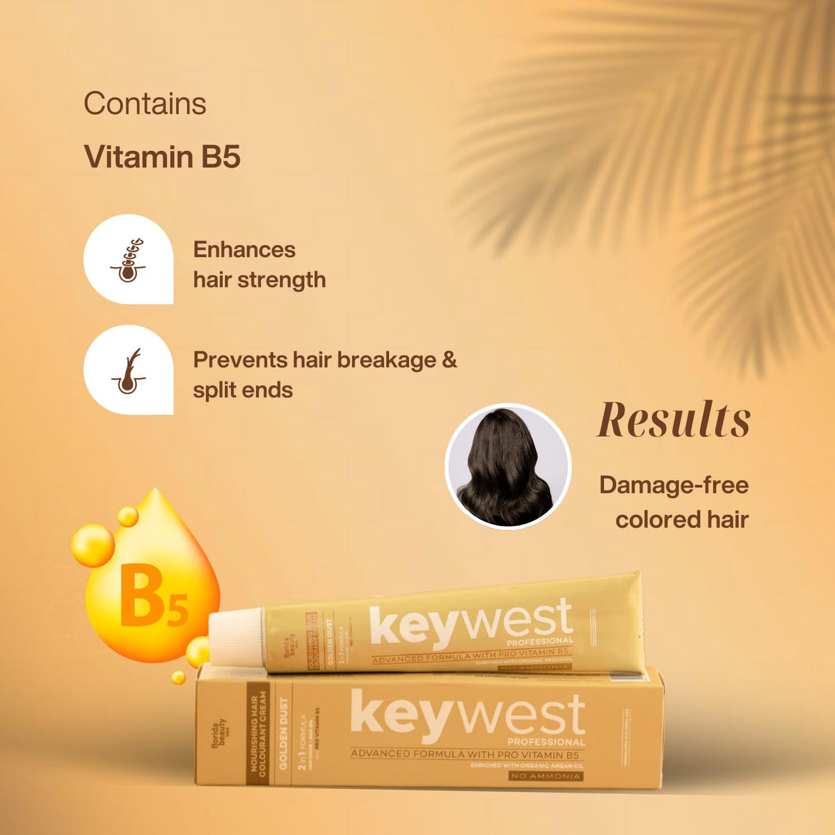 Keywest Professional Hair Color Tube, No. 2 Darkest Brown - 80gm (Ammonia Free) | 2in1 Formula Hair Color + Hair Spa | Enriched with Organic Argan Oil