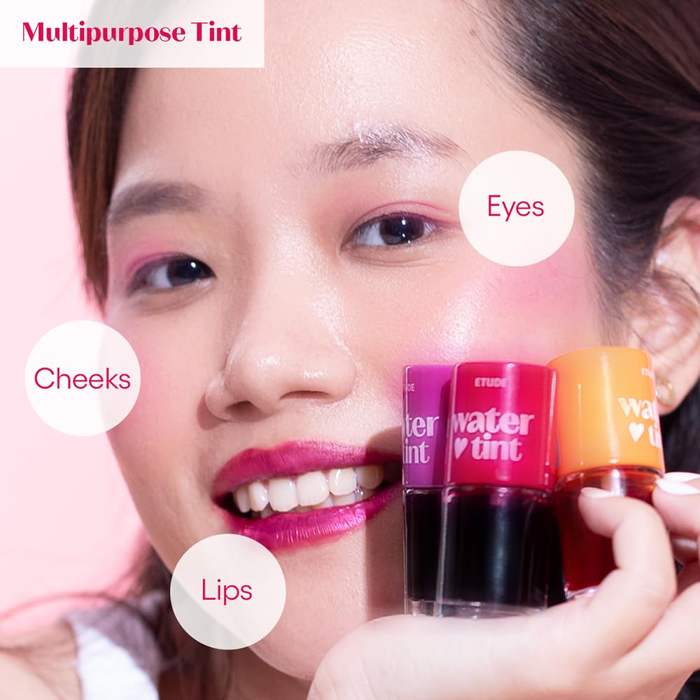 ETUDE Dear Darling Water Gel Luminous Lip & Cheek Tint| Long Lasting, Waterproof, Smudgeproof |Korean Makeup|Shade-05,Grapefruit Ade-9gm