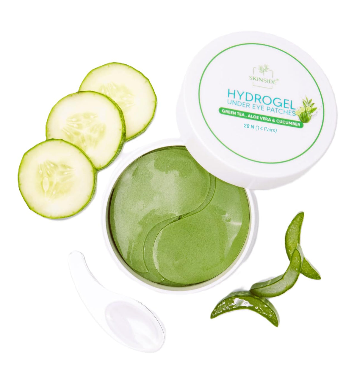 Skinside Under Eye Hydrogel Patches for Dark Circles With Caffeine, Niacinamide & Hyaluronic Acid Serum for Wrinkles & Puffy Eyes by Deep Hydration (28)