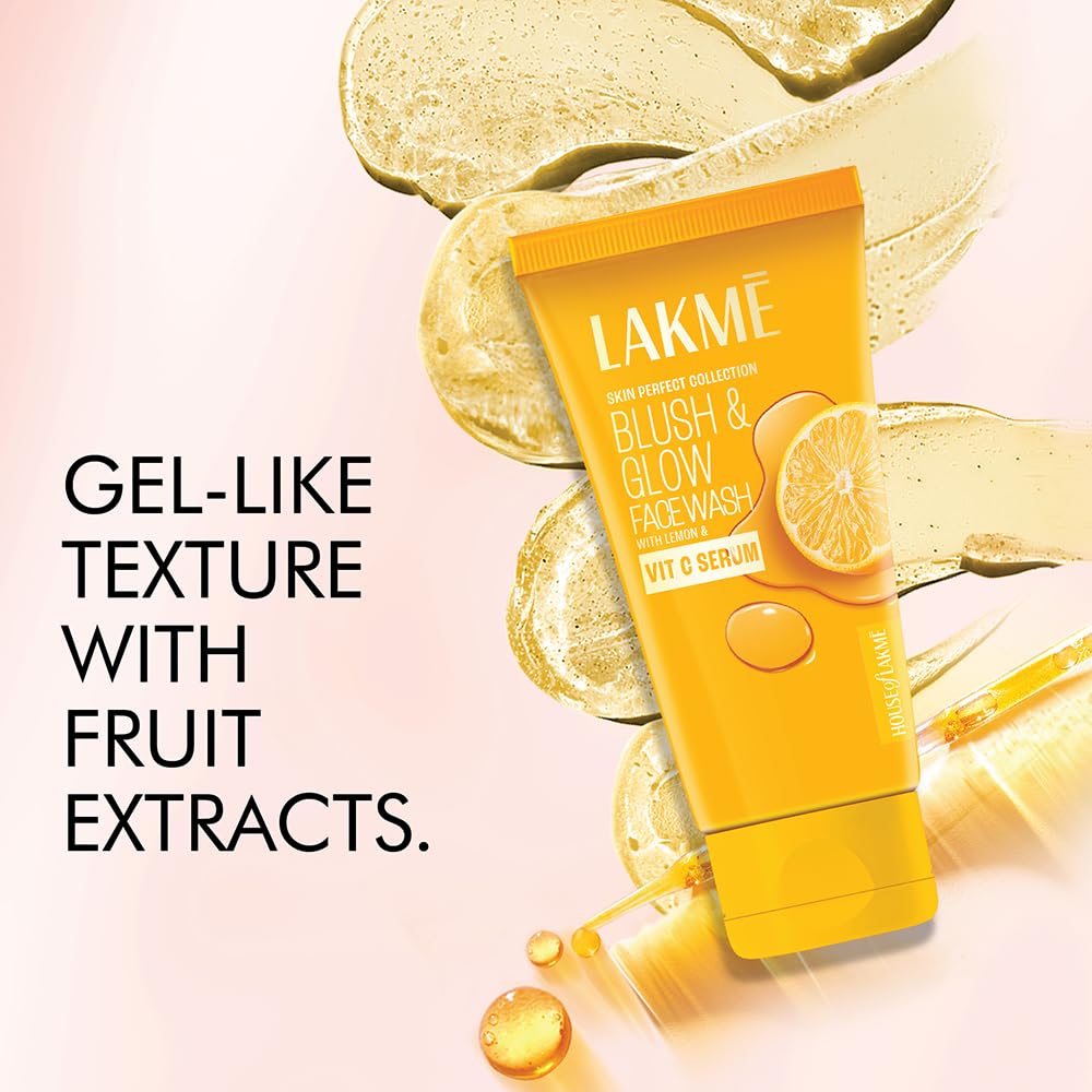 Lakme Blush & Glow Lemon Freshness Gel Face Wash with Lemon Extracts|| 100 g 100 g (Pack of 1)