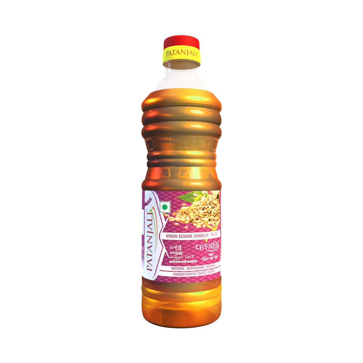 Patanjali Pure Sesame Til Oil 1L - Cold Pressed Natural Edible Cooking & Massage Til Oil | 100% Pure | No Additives | 100% Vegetarian | For Cooking & Frying Use