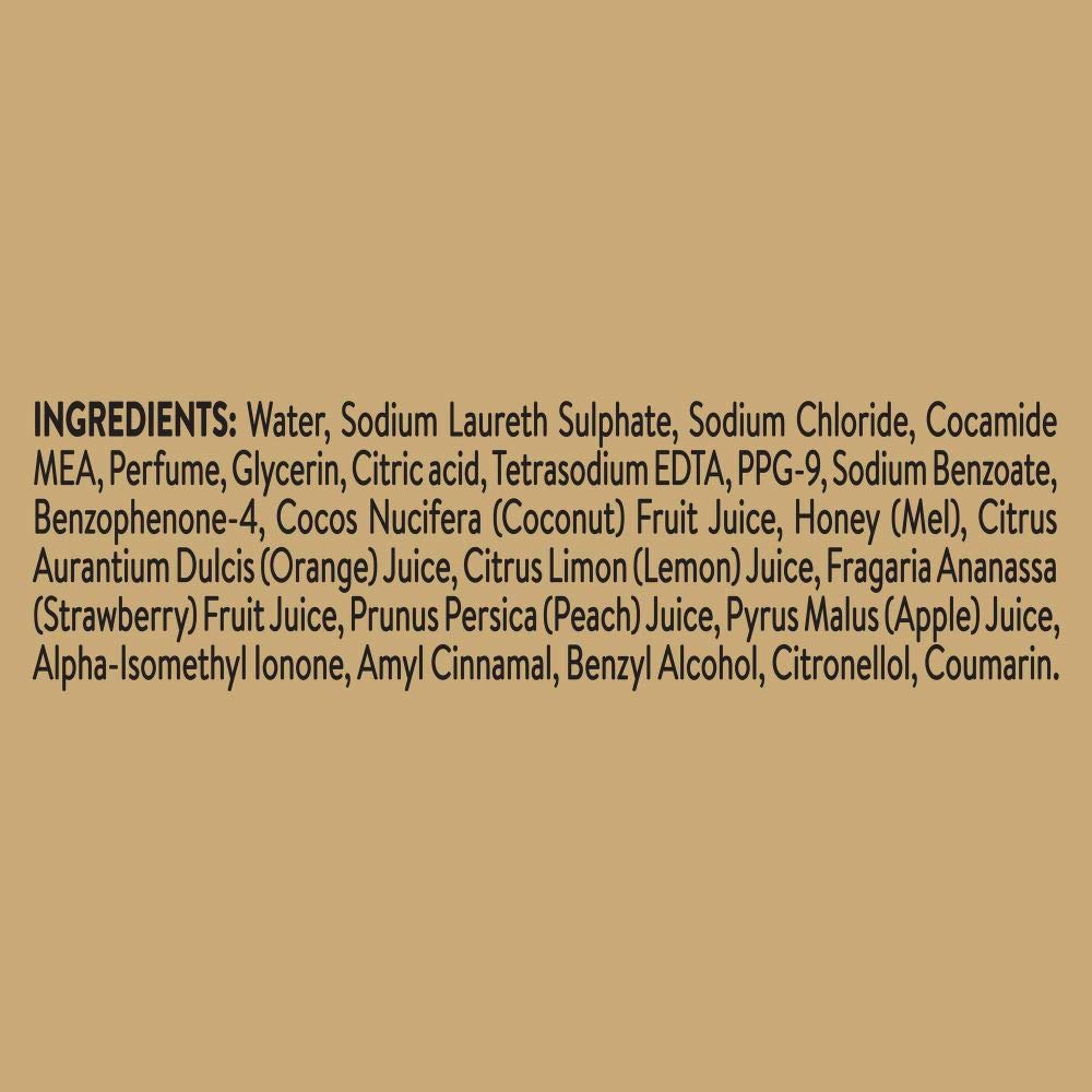 Pears Naturale Nourishing Coconut Water Body Wash 250 ml, 100% Natural Ingredients, Liquid Shower Gel with Honey for Glowing Skin - Paraben Free (Pack of 2) 250